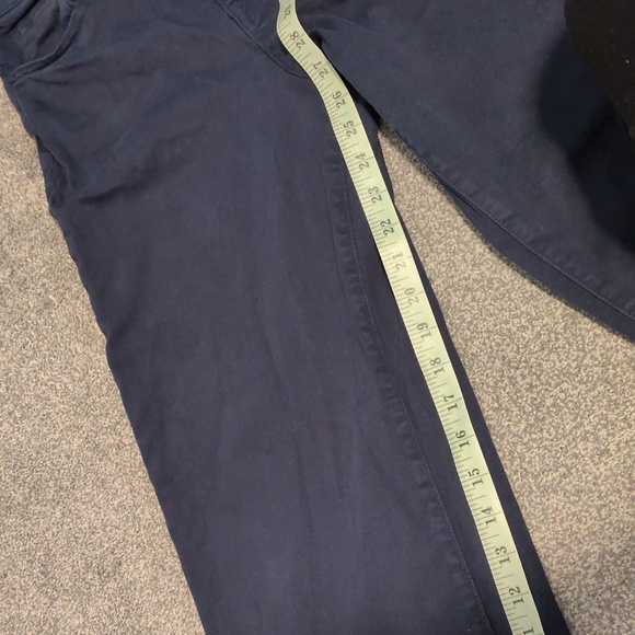 Mica Navy Blue Button Fley Wide Leg Crop Pants Size 28 - Picture 7 of 8